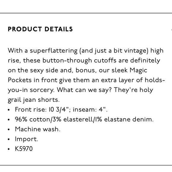 Madewell Button Fly High Rise Shorts - Picture 3 of 10